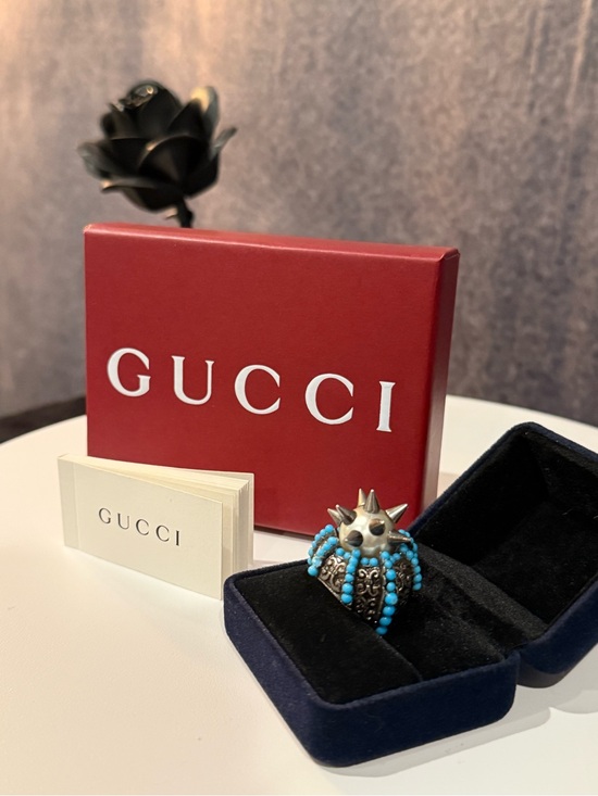 Gucci Jewelry - Gucci Rare Limited Edition Pearl Turquoise Spike Statement Ring